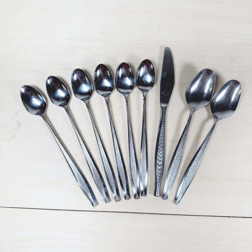 Hadden Hall Stainless Japan Long Handle Teaspoons Tablespoons Dinner Knife Lot